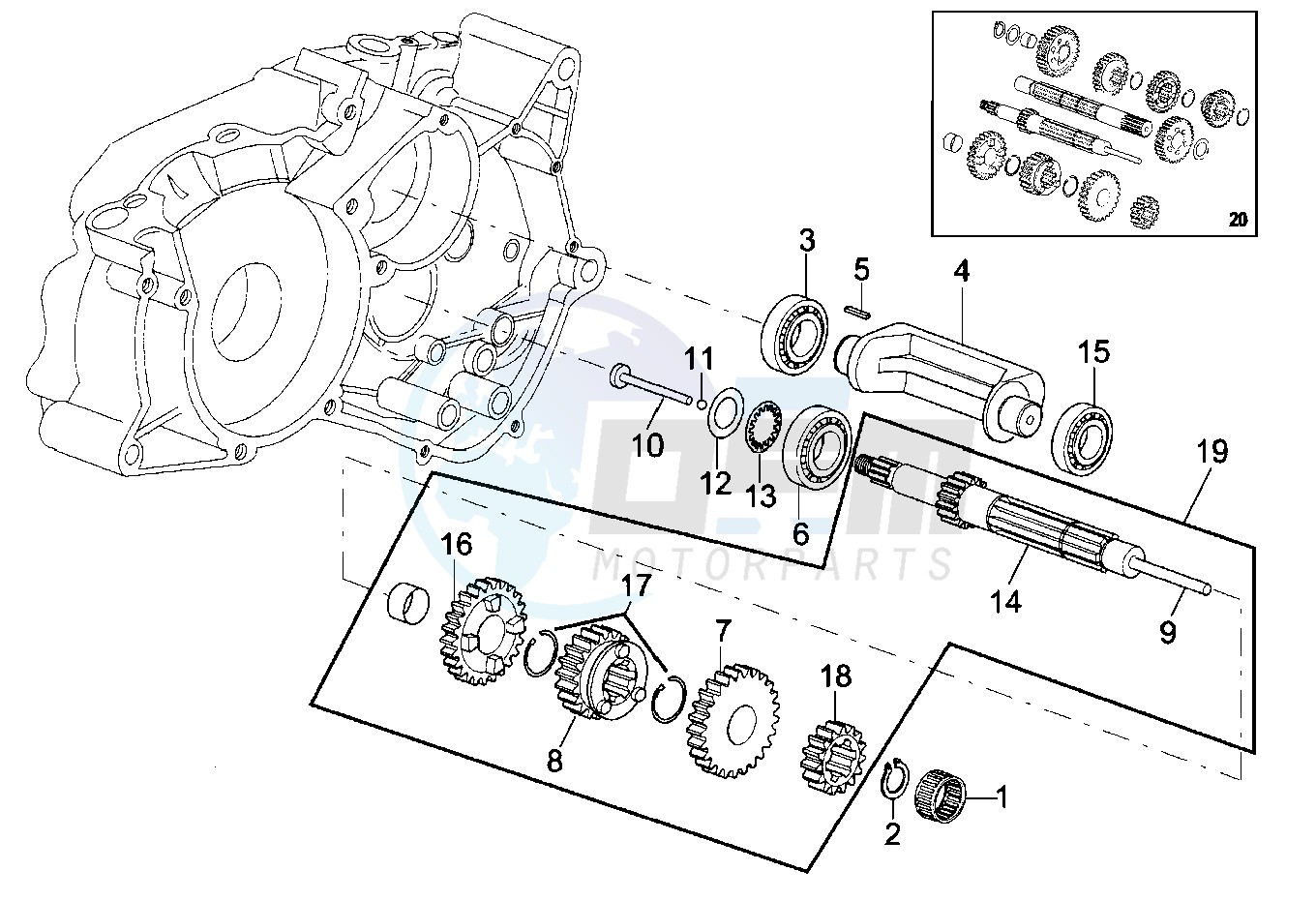 Main shaft 5 speed blueprint