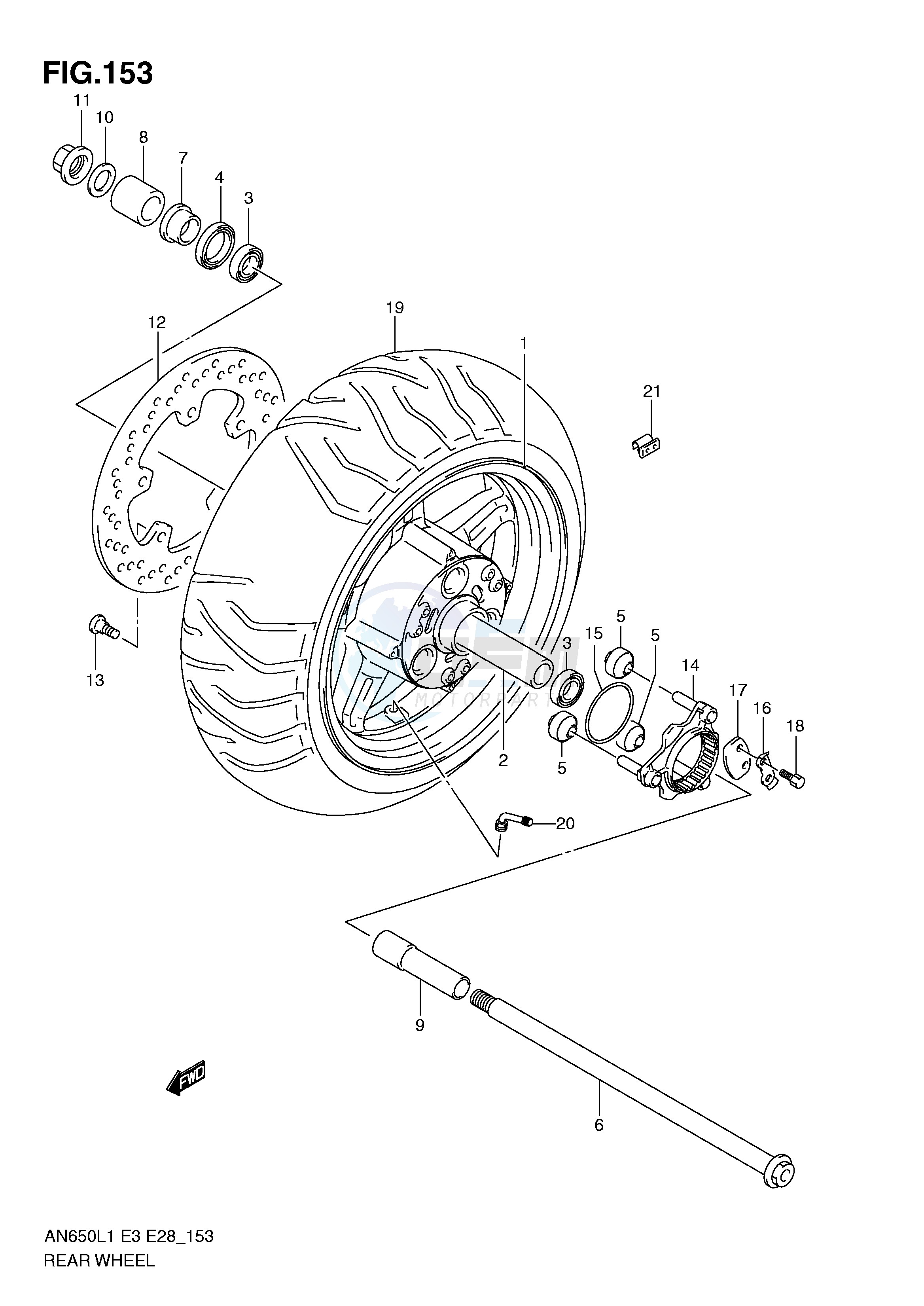 REAR WHEEL (AN650L1 E33) image