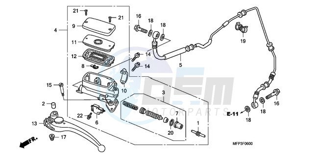 CLUTCH MASTER CYLINDER blueprint