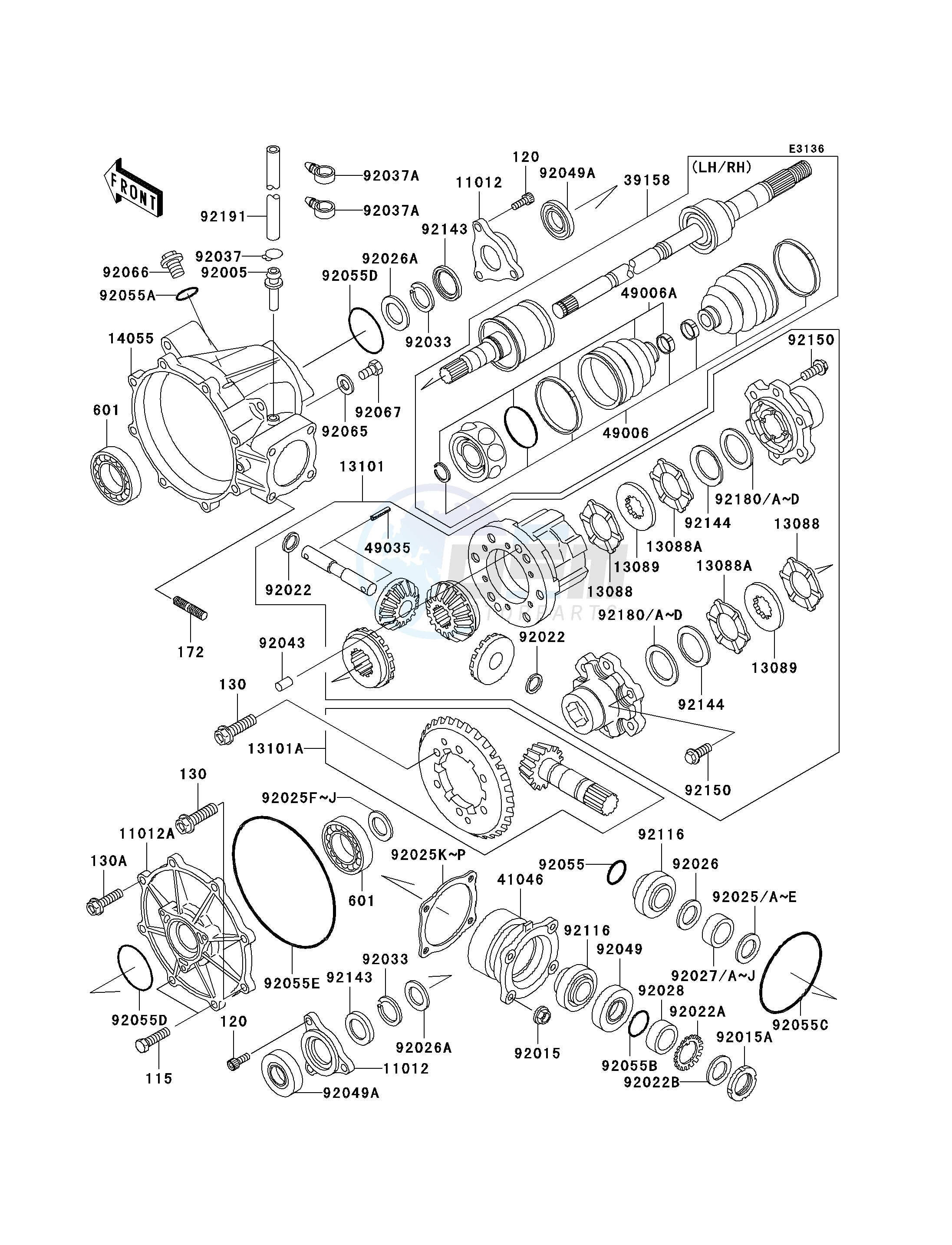 DRIVE SHAFT-FRONT blueprint