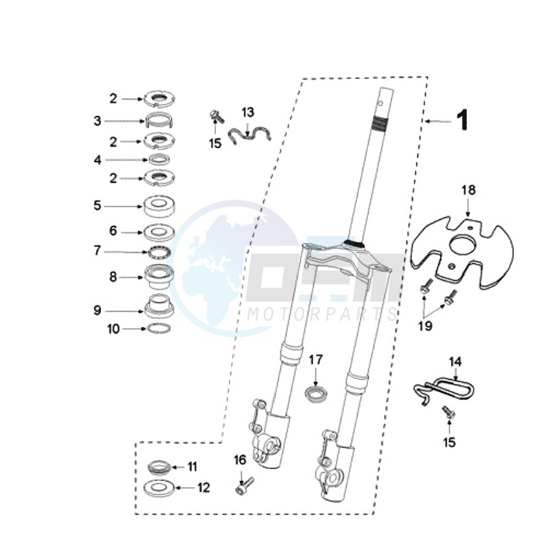 FRONT FORK / STEERINGHEAD image