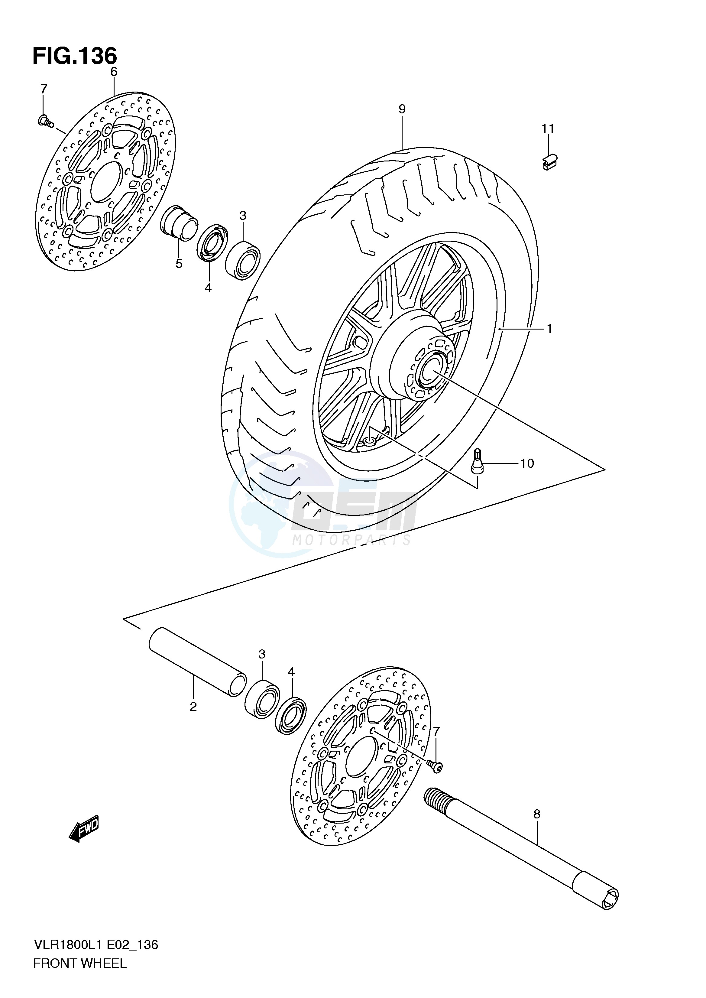 FRONT WHEEL (VLR1800L1 E24) image