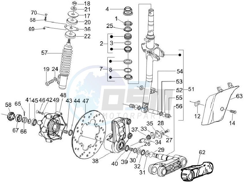 Fork - steering tube - Steering bearing unit image