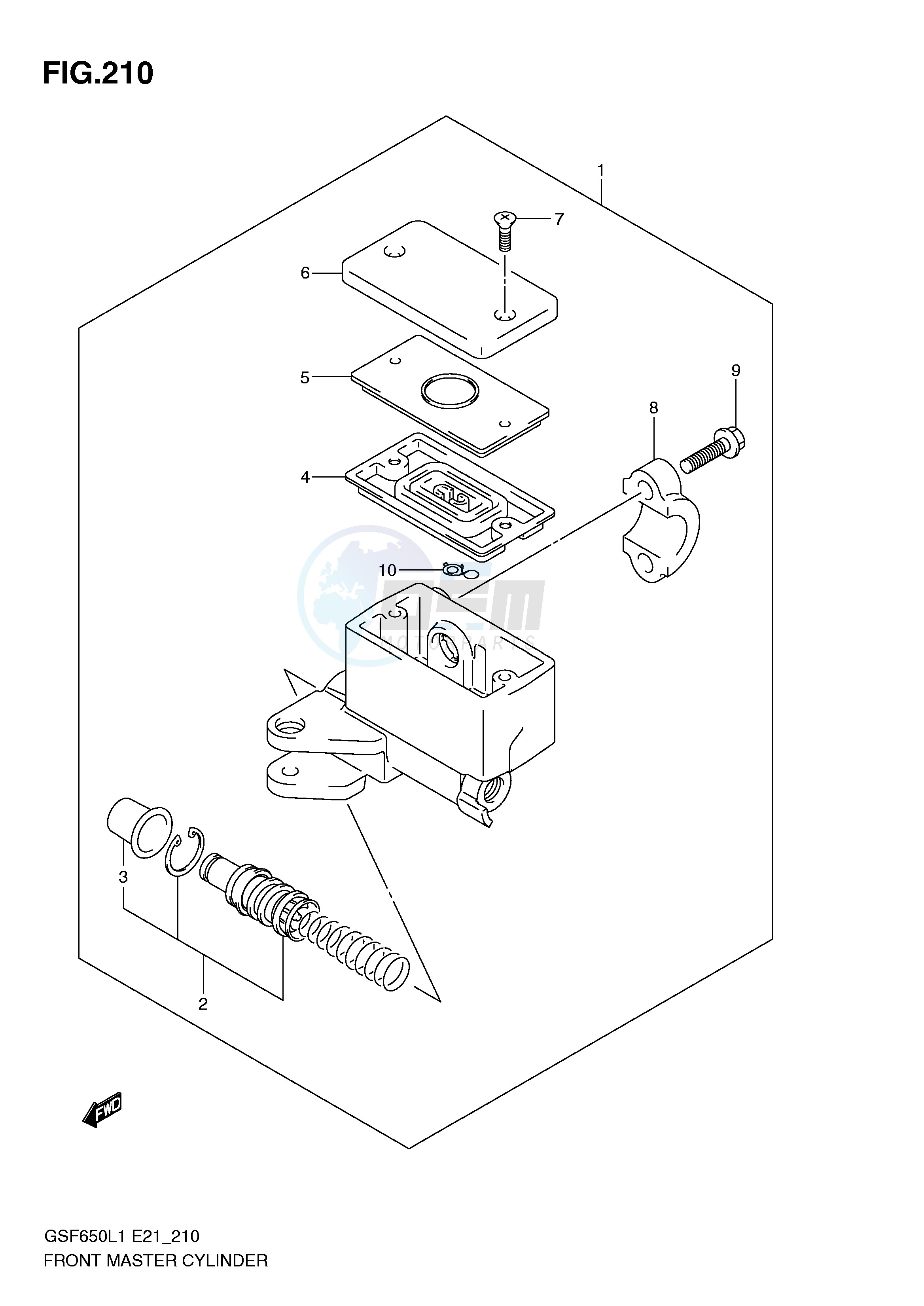 FRONT MASTER CYLINDER (GSF650SUL1 E21) image