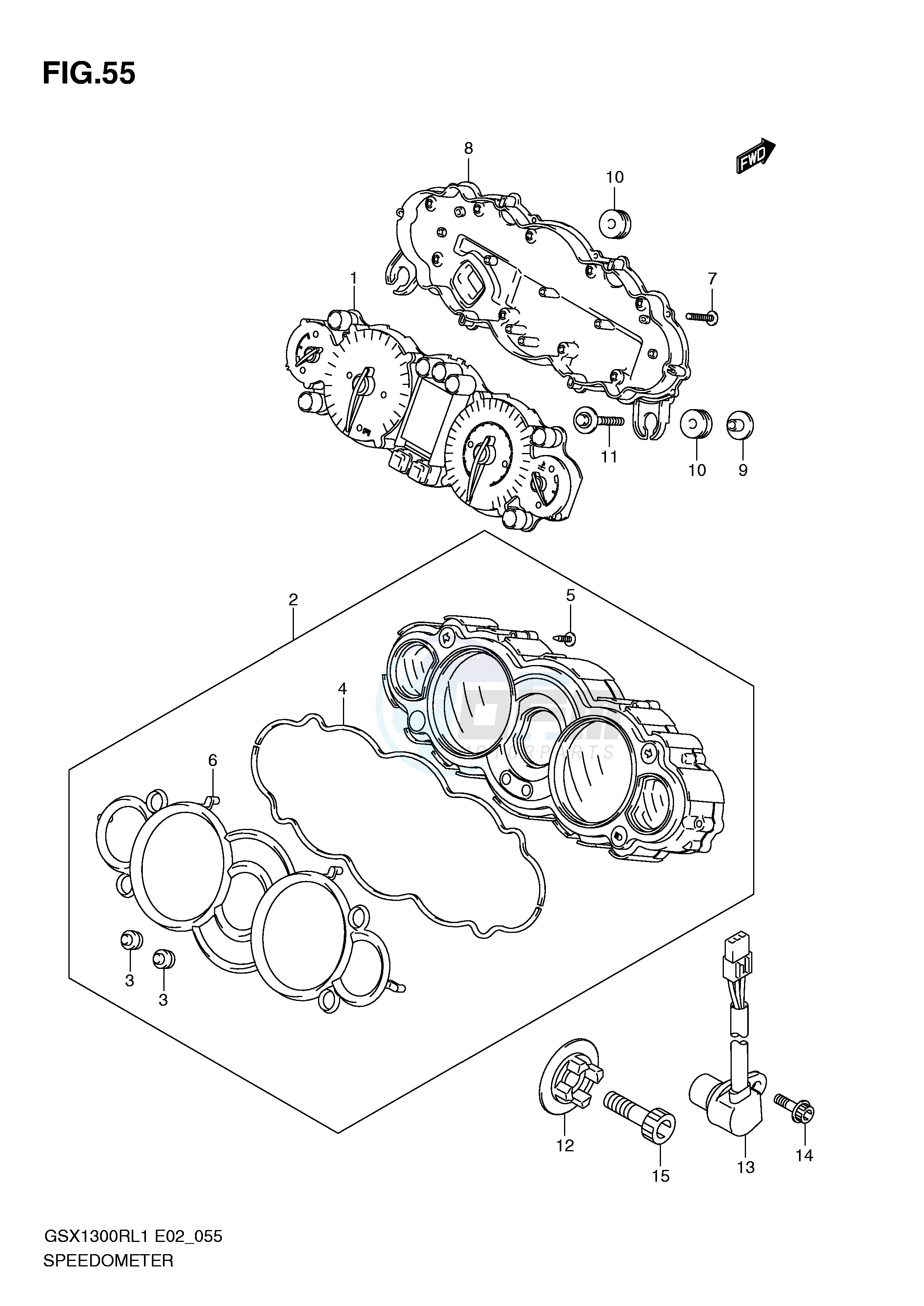 SPEEDOMETER (GSX1300RUFL1 E19) image