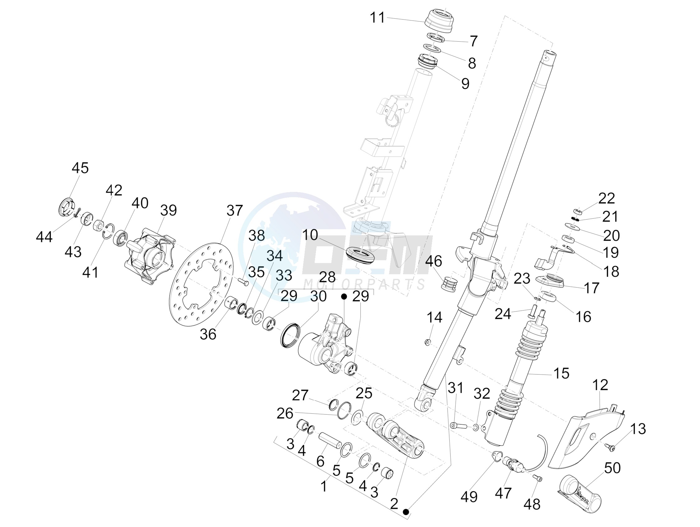 Fork/steering tube - Steering bearing unit image