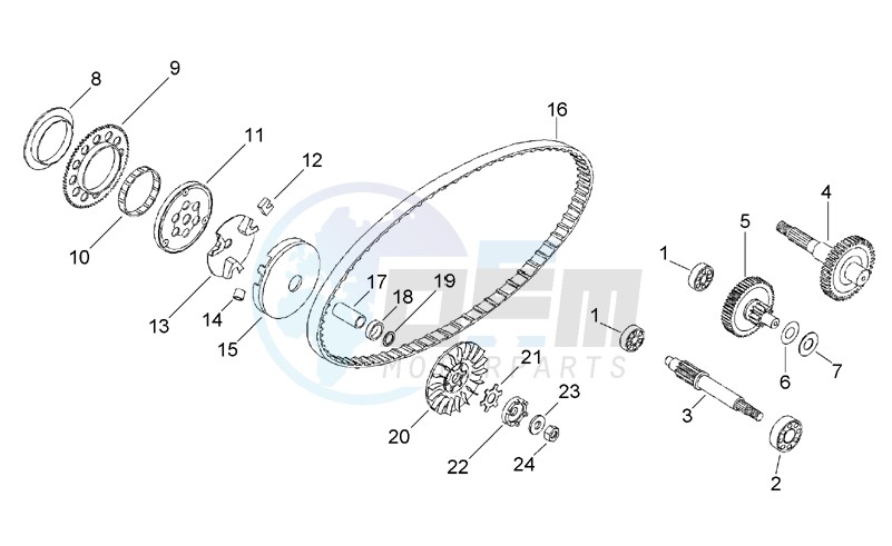 Variator - Transmission final drive blueprint