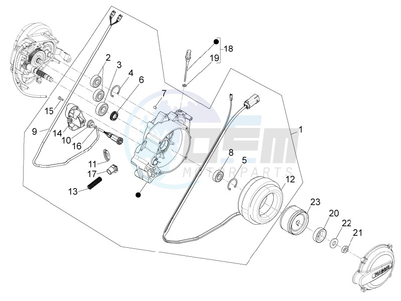 Electric motor of traction blueprint