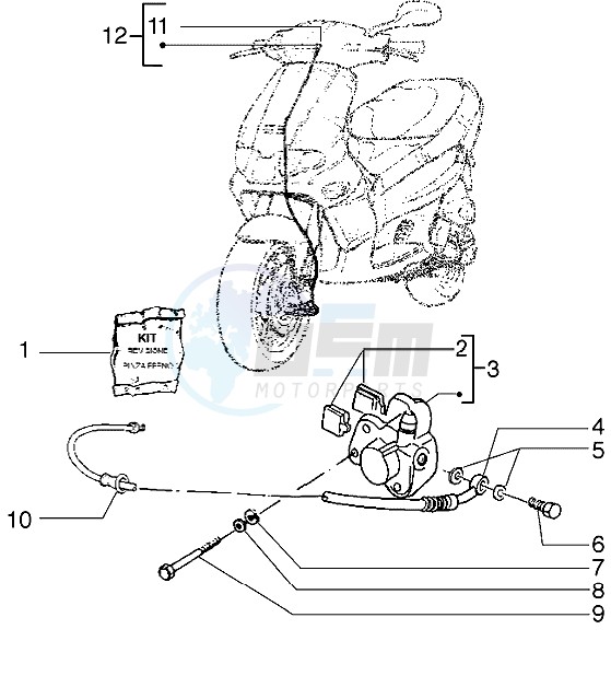 Front brake caliper - Transmissions blueprint