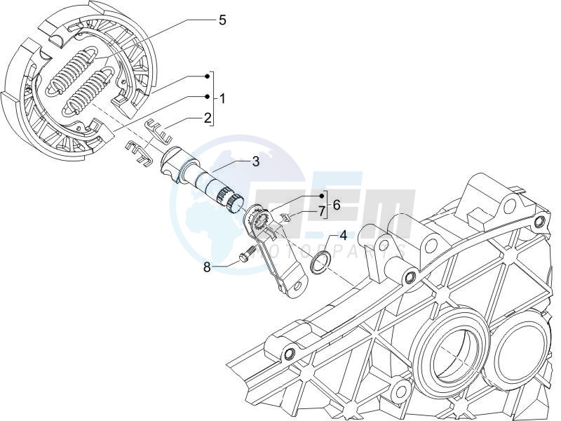 Rear brake - Brake jaw image