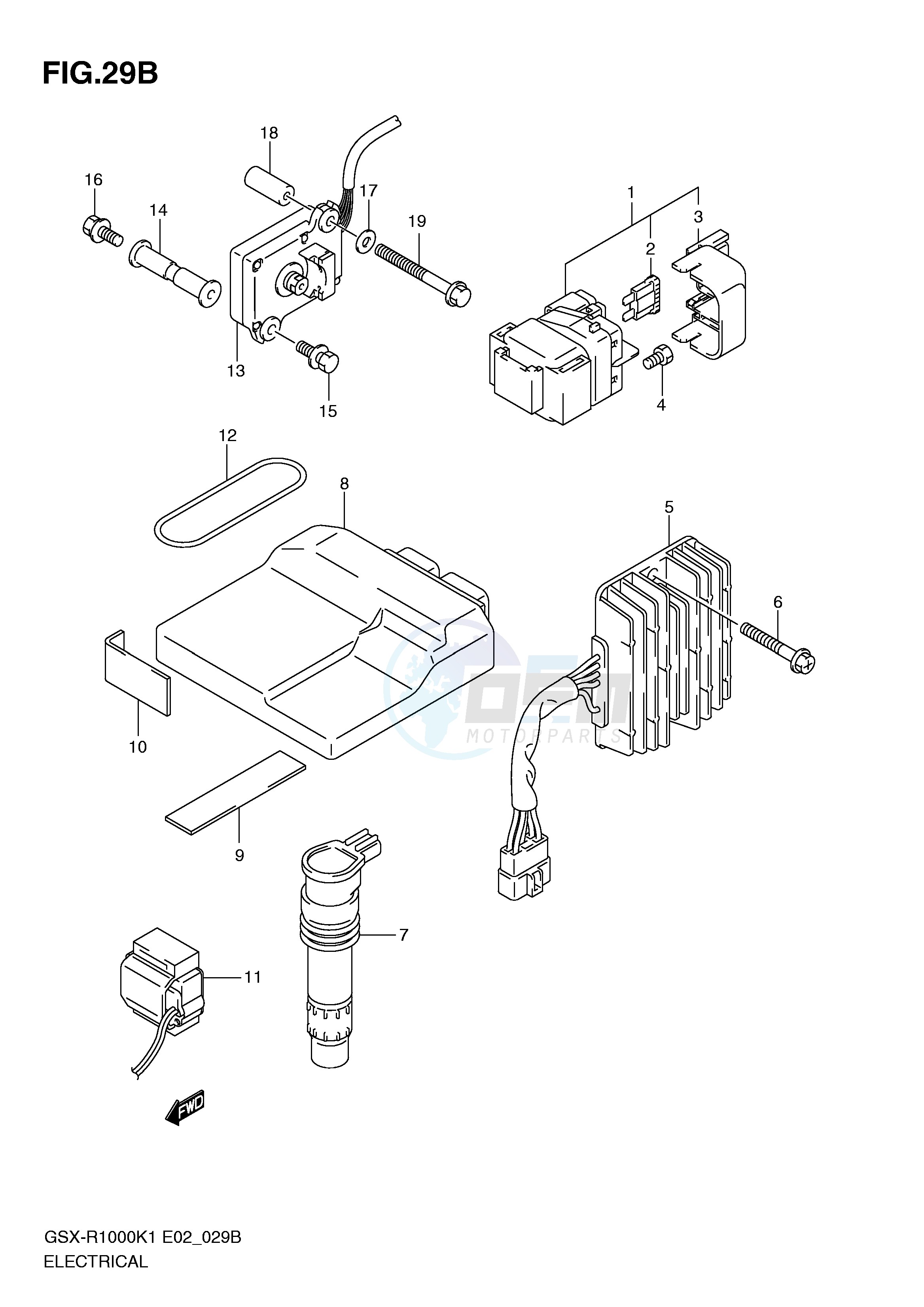 ELECTRICAL (GSX-R1000K1 E24) blueprint