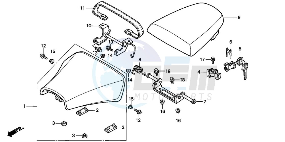 SEAT (CBR900RRY,1/RE1) blueprint