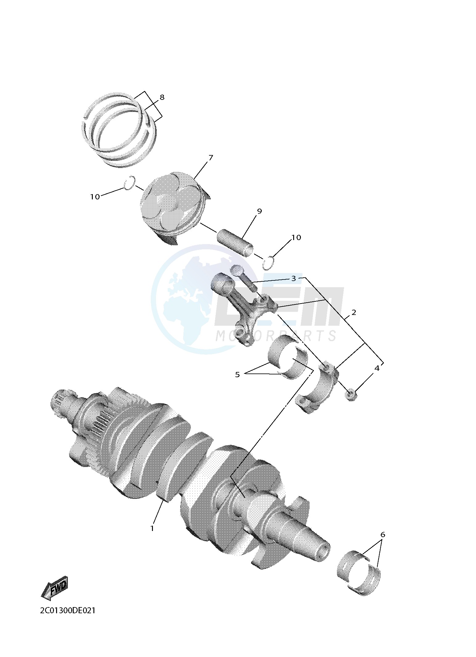 CRANKSHAFT & PISTON image