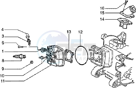 Cylinder head - Induction pipe blueprint