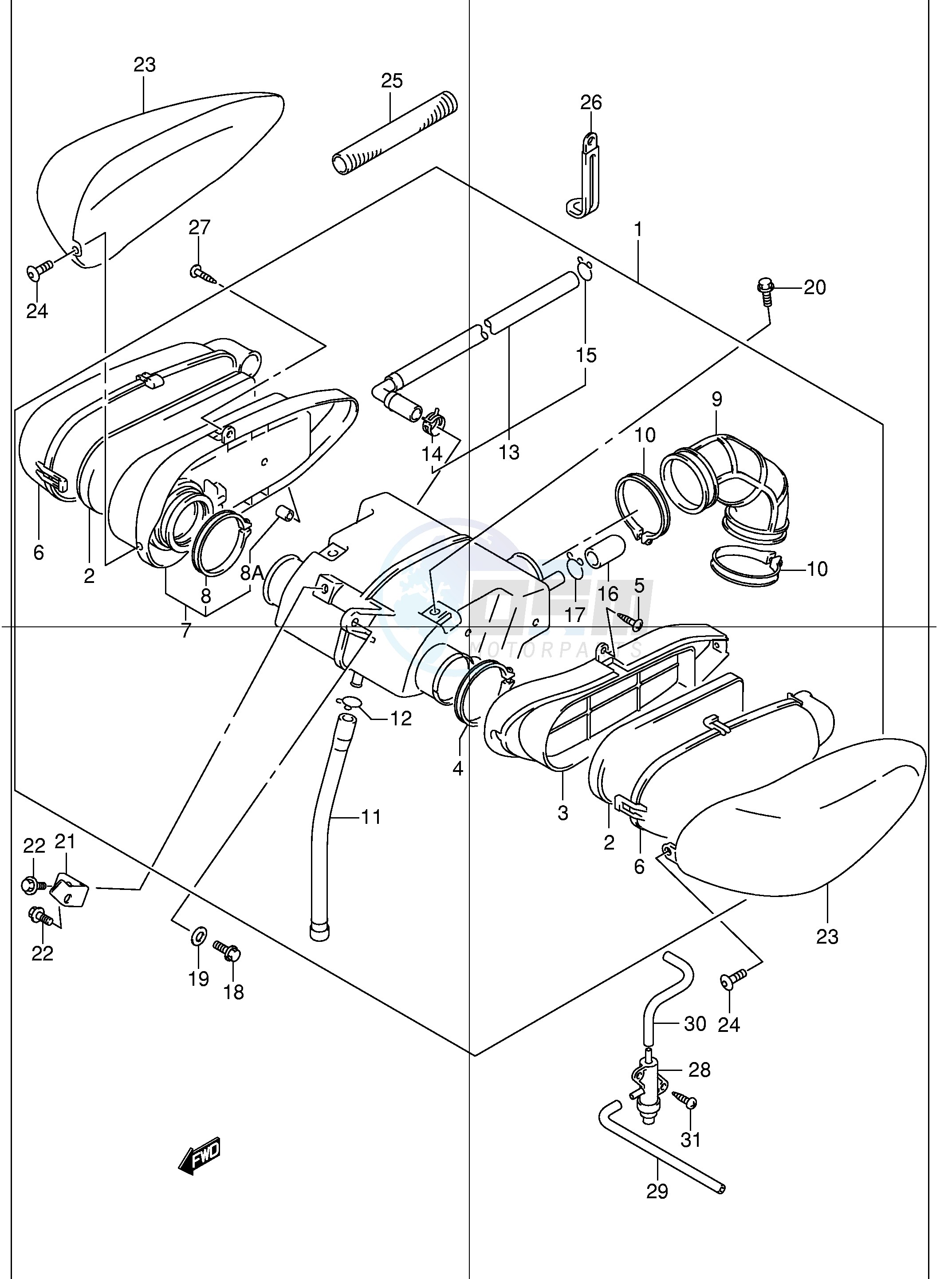 AIR CLEANER (MODEL Y K1) blueprint