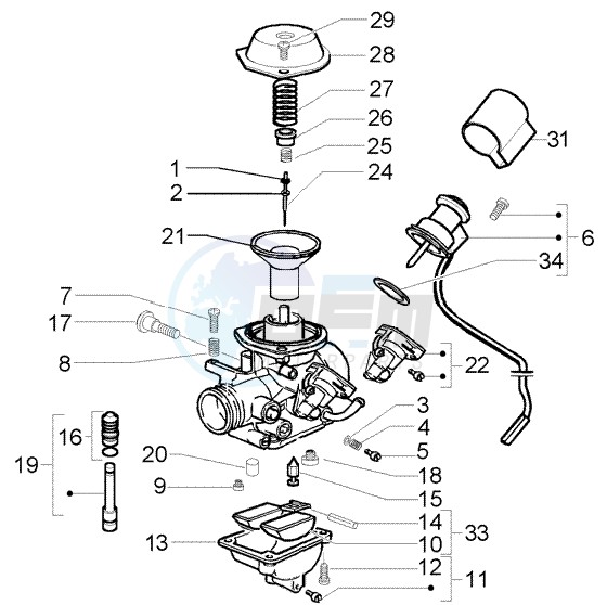 Carburettor (Walbro-Keihin) blueprint