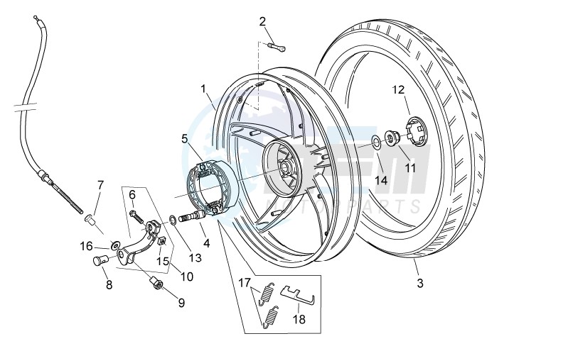 Rear wheel - disc brake image
