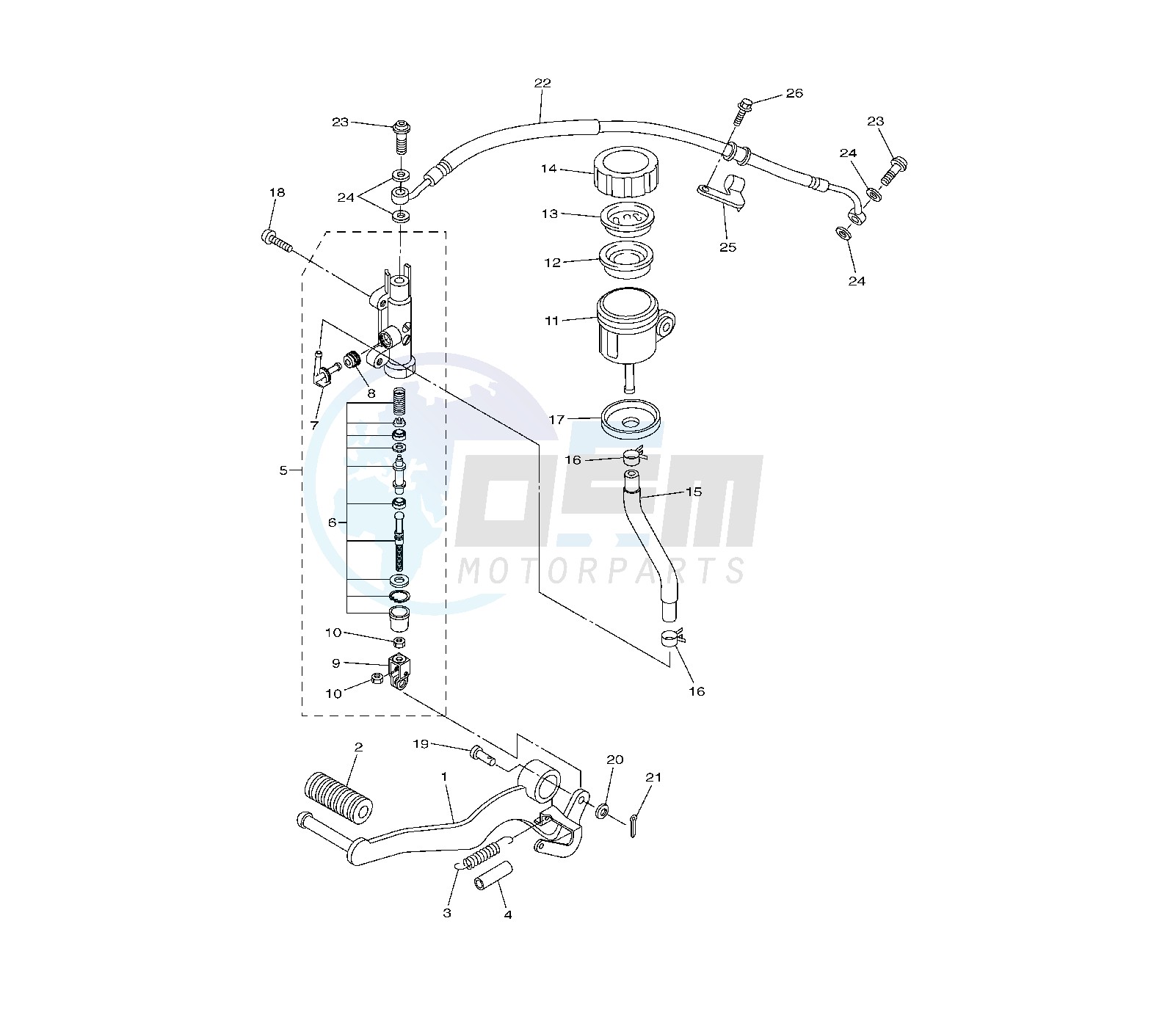 REAR MASTER CYLINDER image