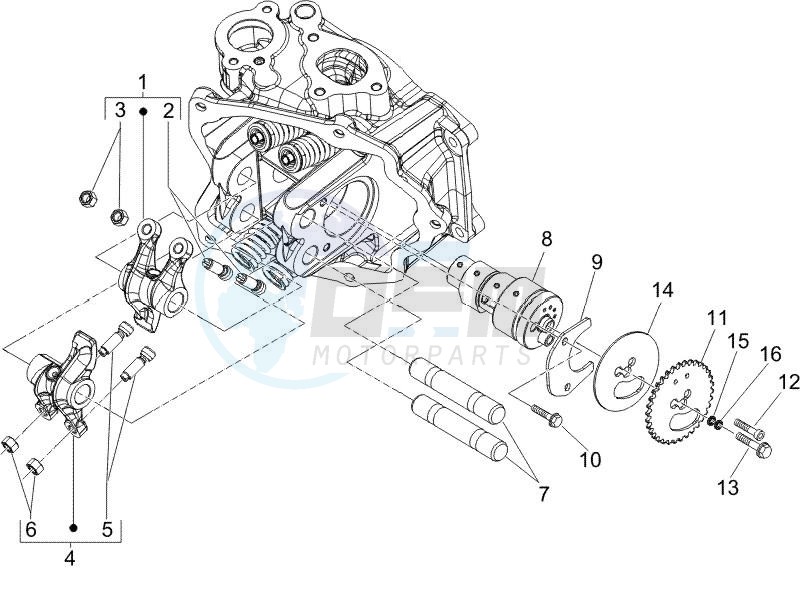 Camshaft - Rocking levers support unit image