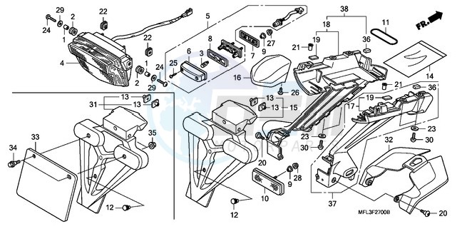 TAILLIGHT (CBR1000RR8,9/R A9) image