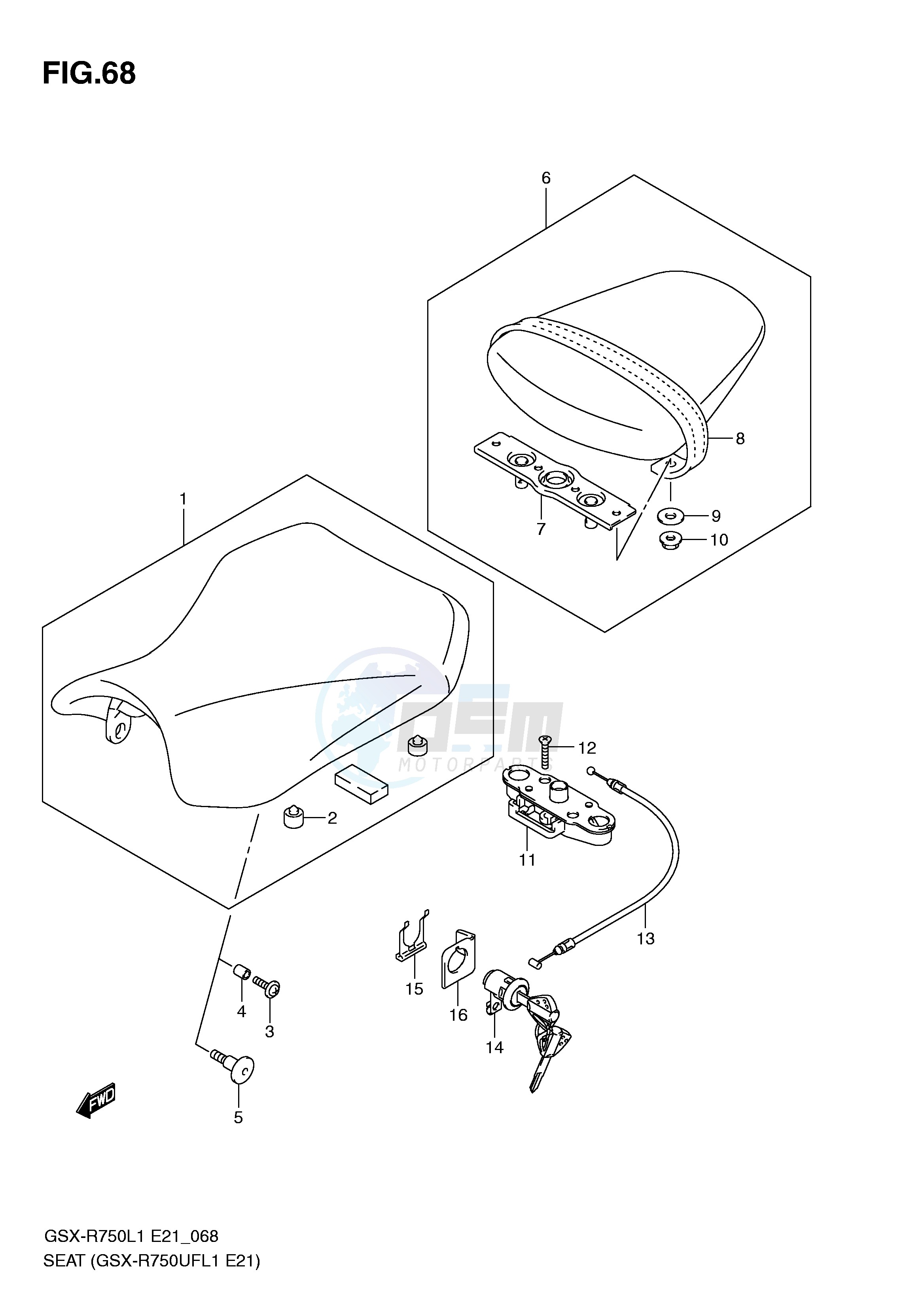 SEAT (GSX-R750UFL1 E21) blueprint