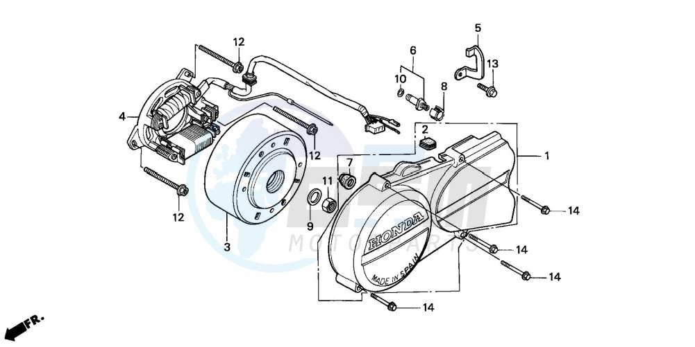 LEFT CRANKCASE COVER/ GENERATOR image