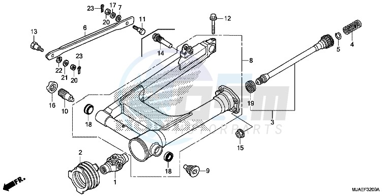 SWINGARM (VT750CS/ C2B/ C2S/ C) blueprint