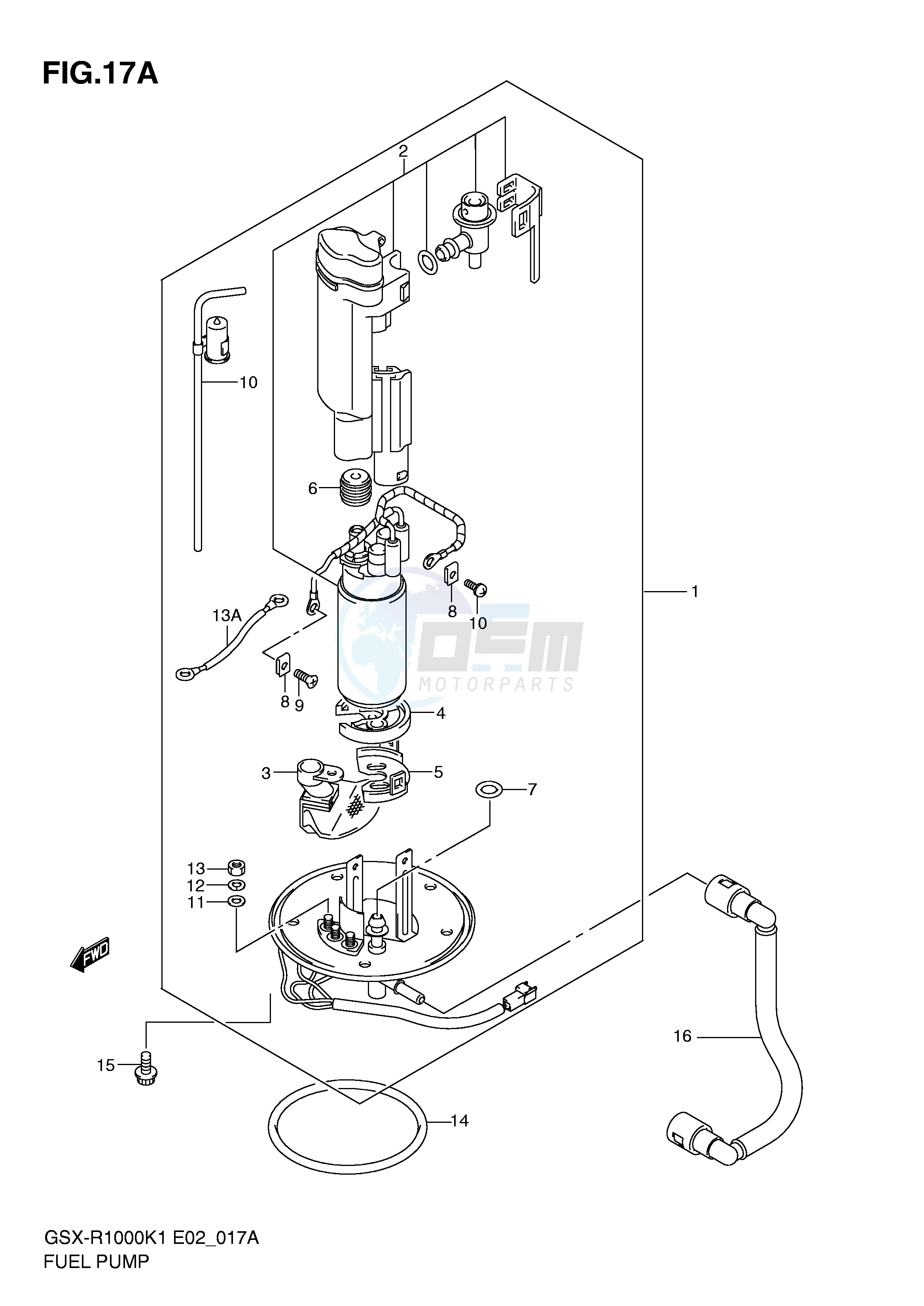 FUEL PUMP (GSX-R1000K2) blueprint