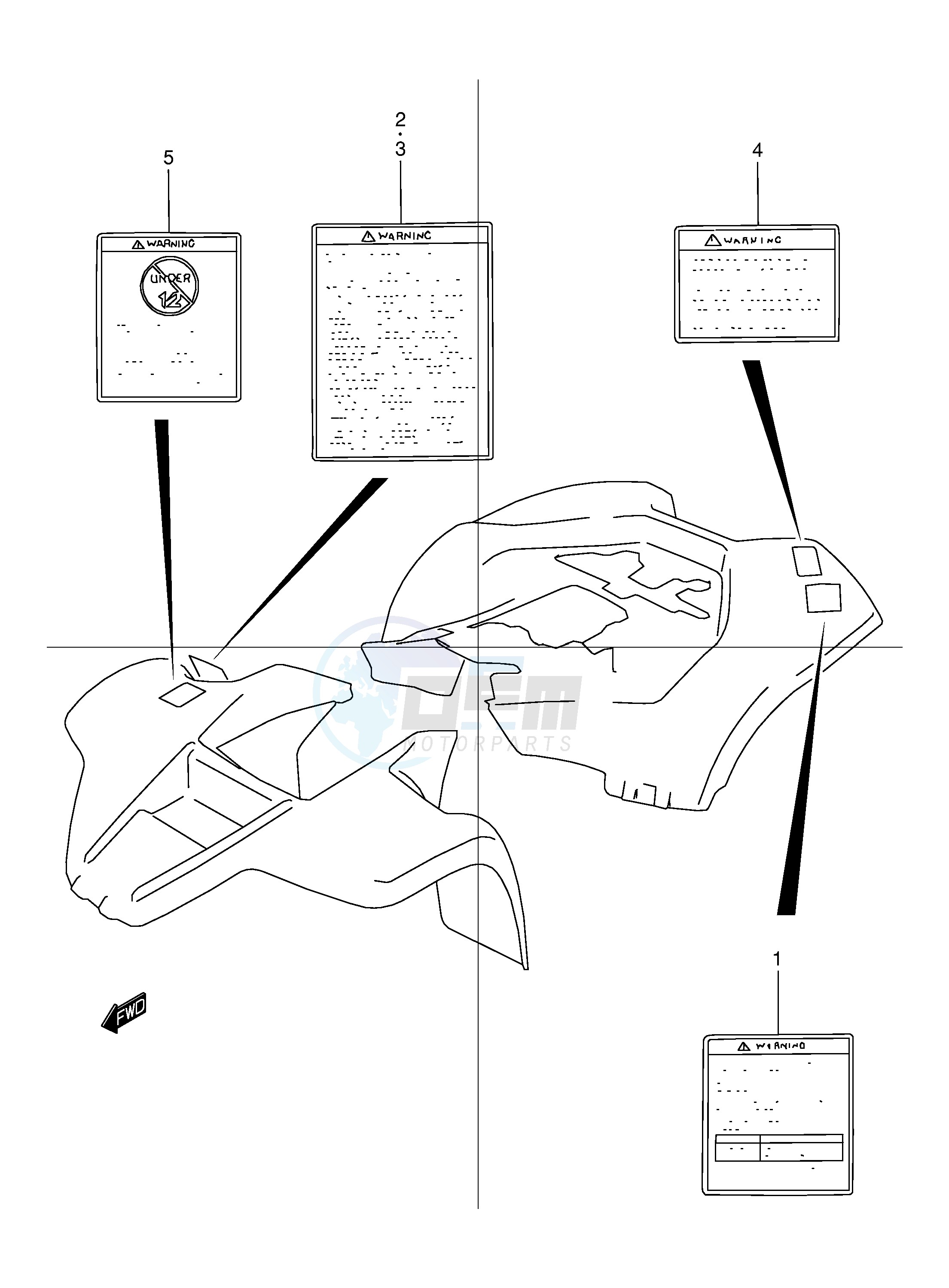 LABEL (MODEL T V W) blueprint
