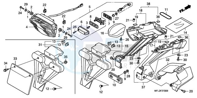 TAILLIGHT (CBR1000RR8,9/R A9) image