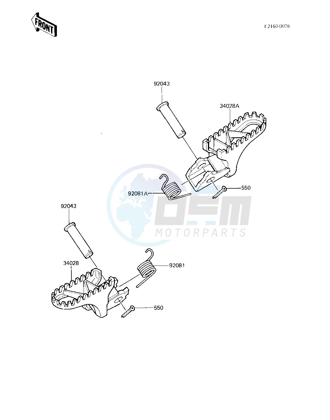 FOOTRESTS -- 83 KX250-C1- - image