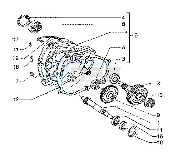 Rear wheel shaft image
