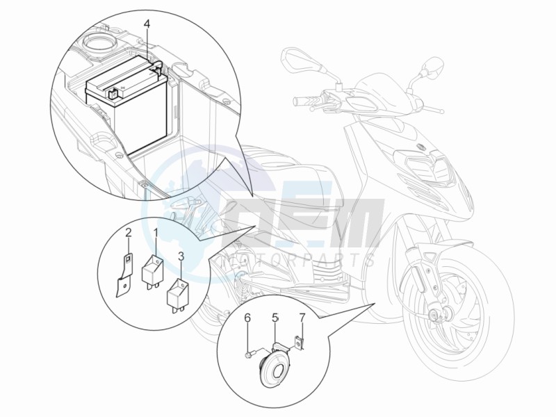 Remote control switches - Battery - Horn image