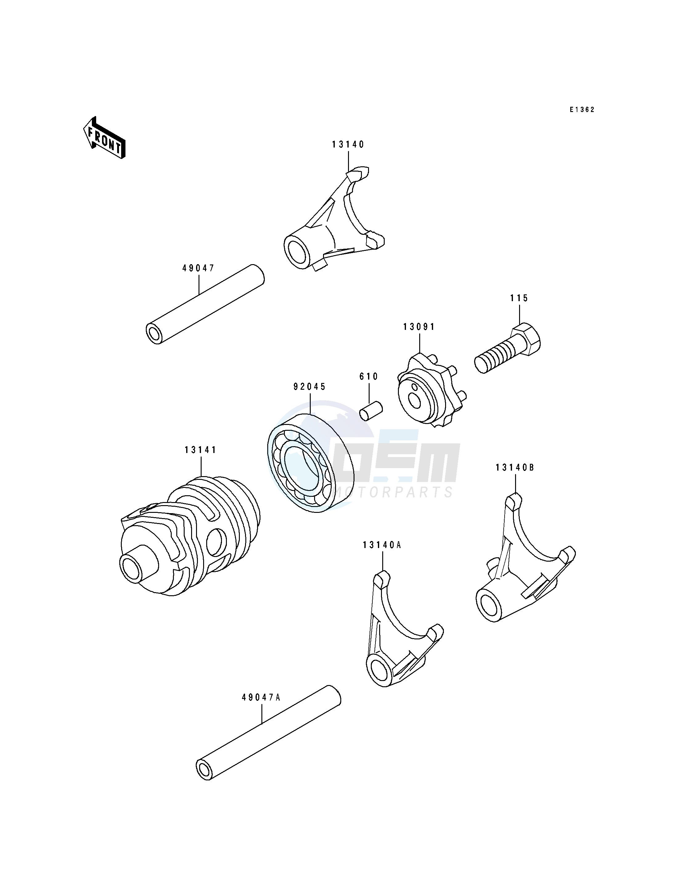 GEAR CHANGE DRUM_SHIFT FORK-- S- - image