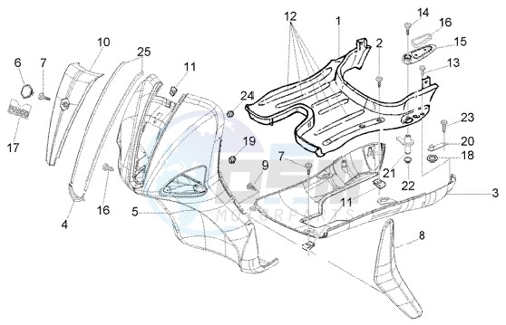 Front shield-foot board-spoiler image