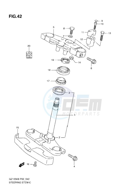 STEERING STEM K8 image