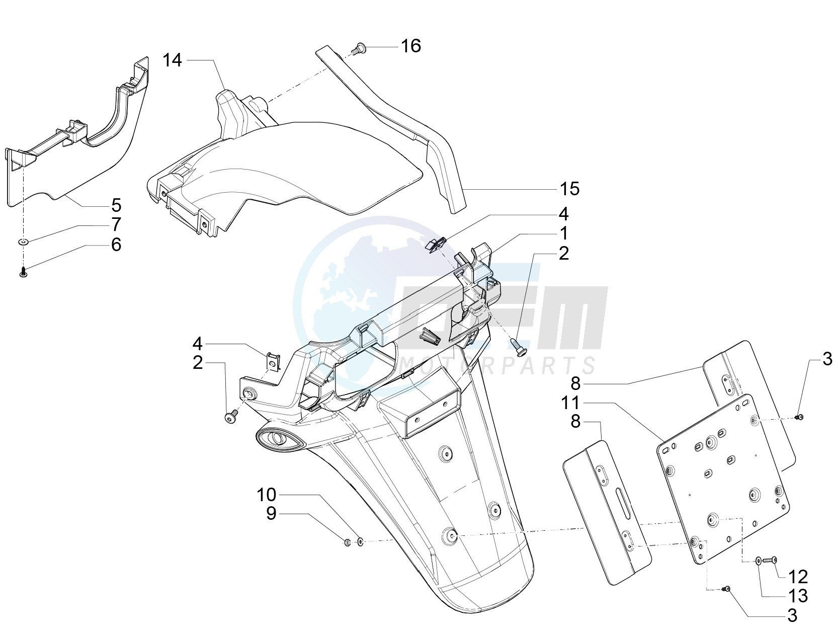 Rear cover - Splash guard image