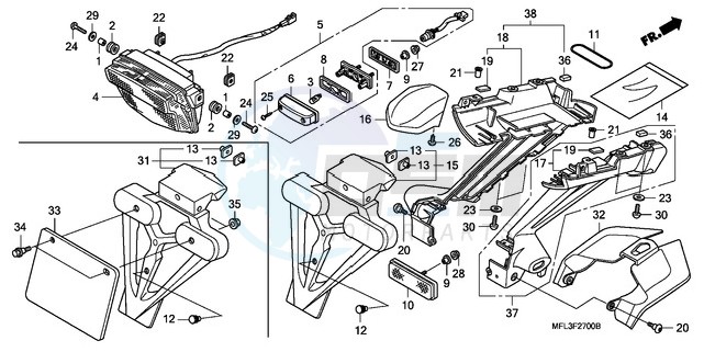 TAILLIGHT (CBR1000RR8,9/R A9) blueprint