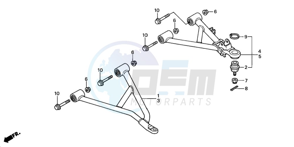 FRONT ARM (TRX350TM/TE) blueprint