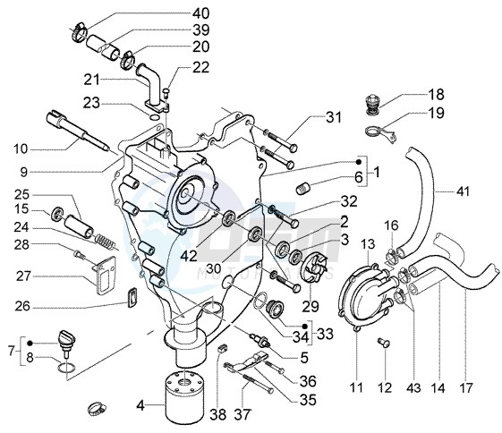 Flywheel Cover-Oil Filter blueprint