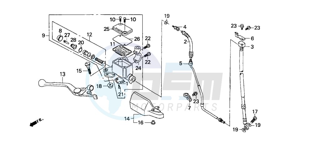 FR. BRAKE MASTER CYLINDER (2) blueprint