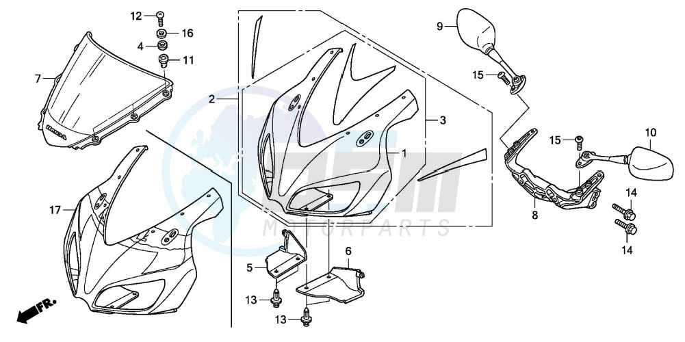 UPPER COWL (CBR1000RR6/7) image