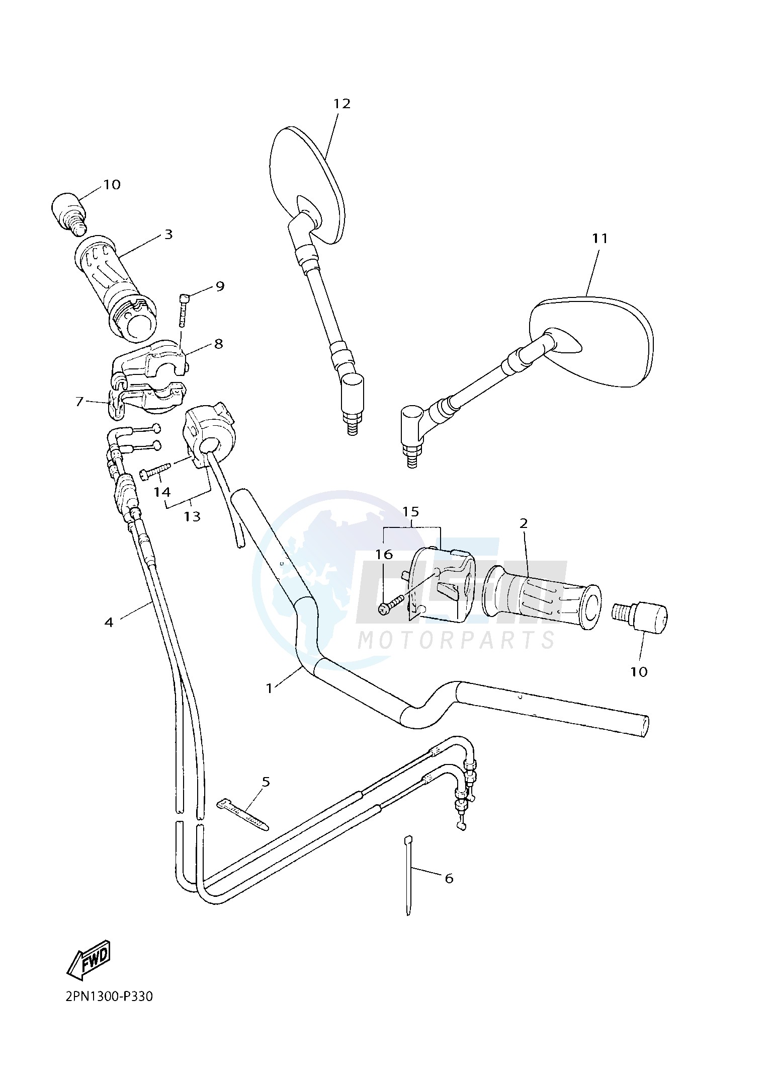 STEERING HANDLE & CABLE image