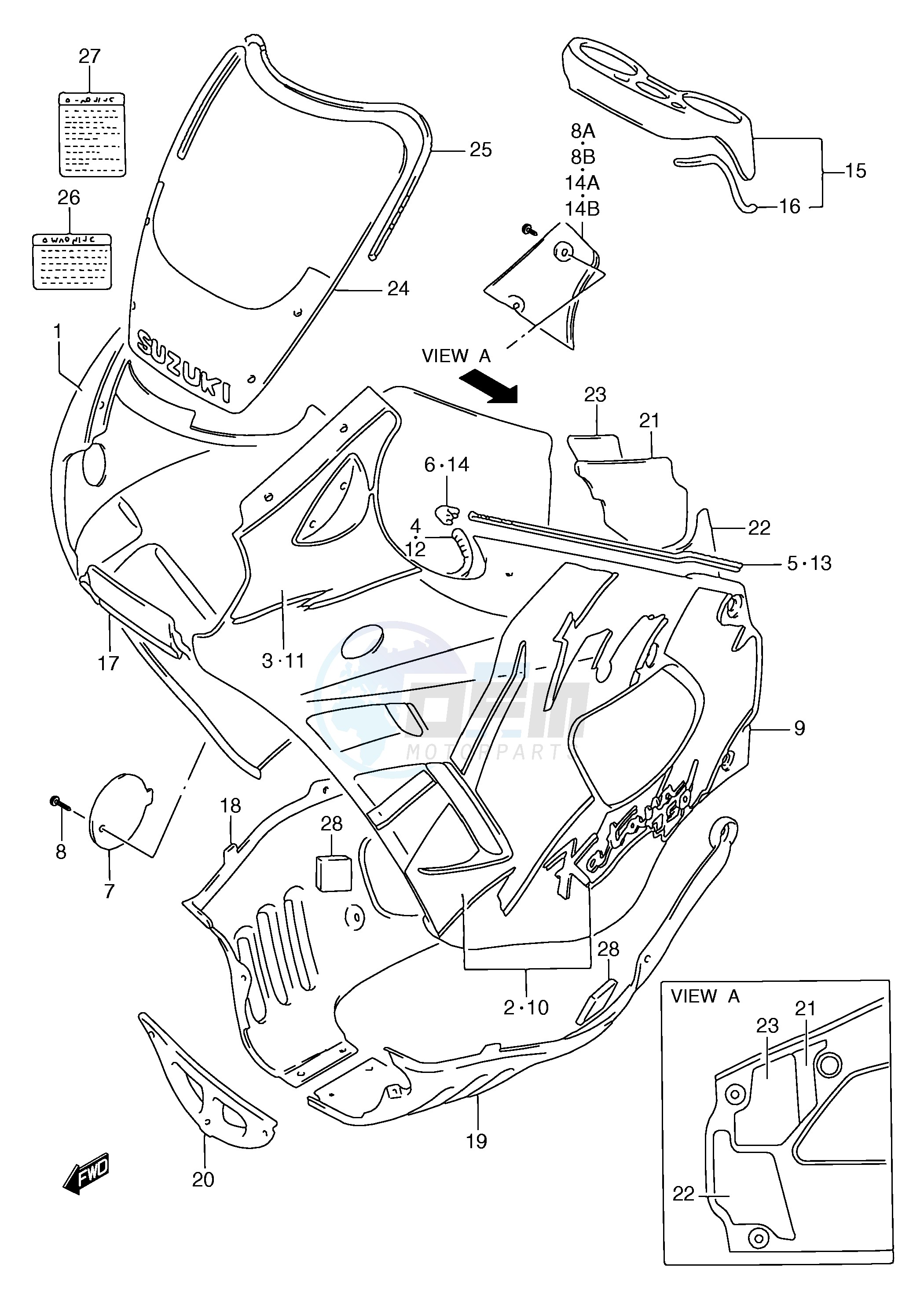 COWLING BODY (MODEL N E30) image