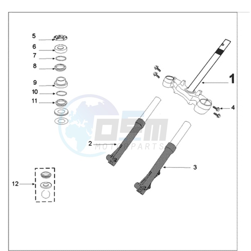 FRONT FORK / STEERINGHEAD image