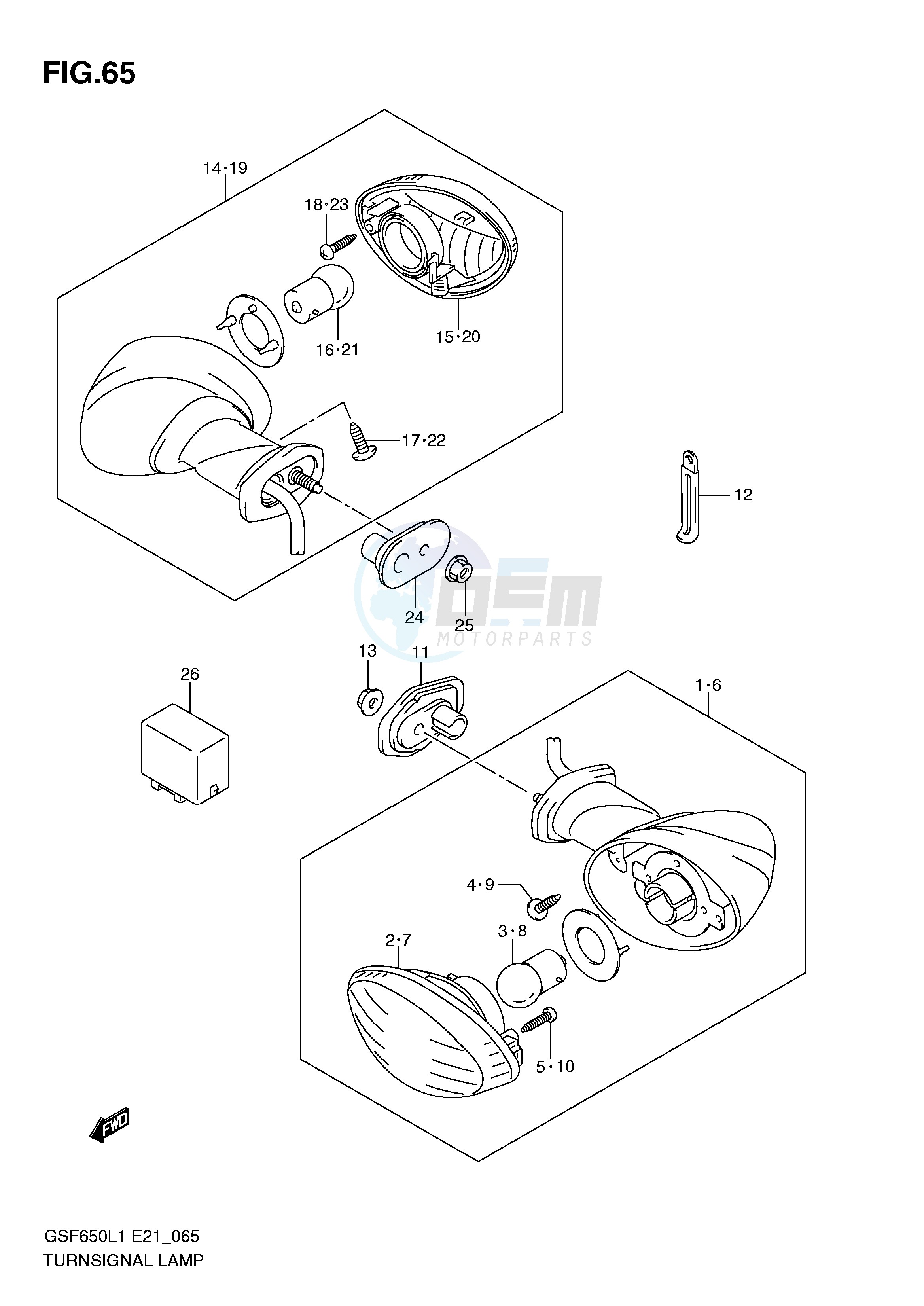 TURNSIGNAL LAMP (GSF650SUAL1 E21) image