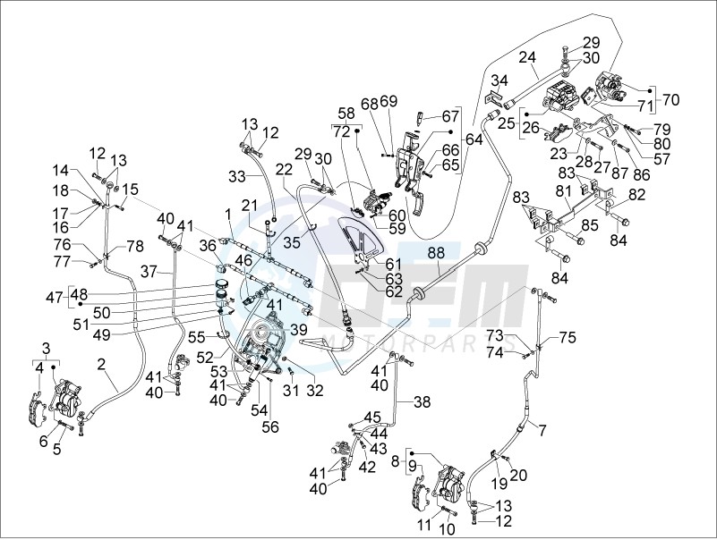 Brakes hose  - Calipers blueprint