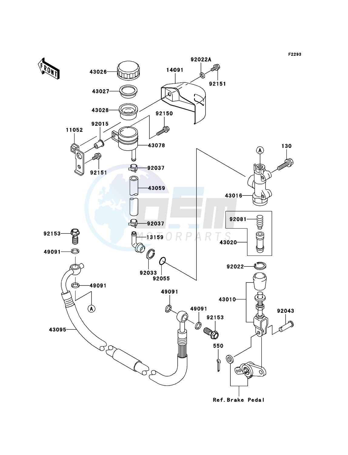 Rear Master Cylinder blueprint