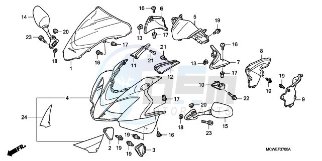 UPPER COWL image