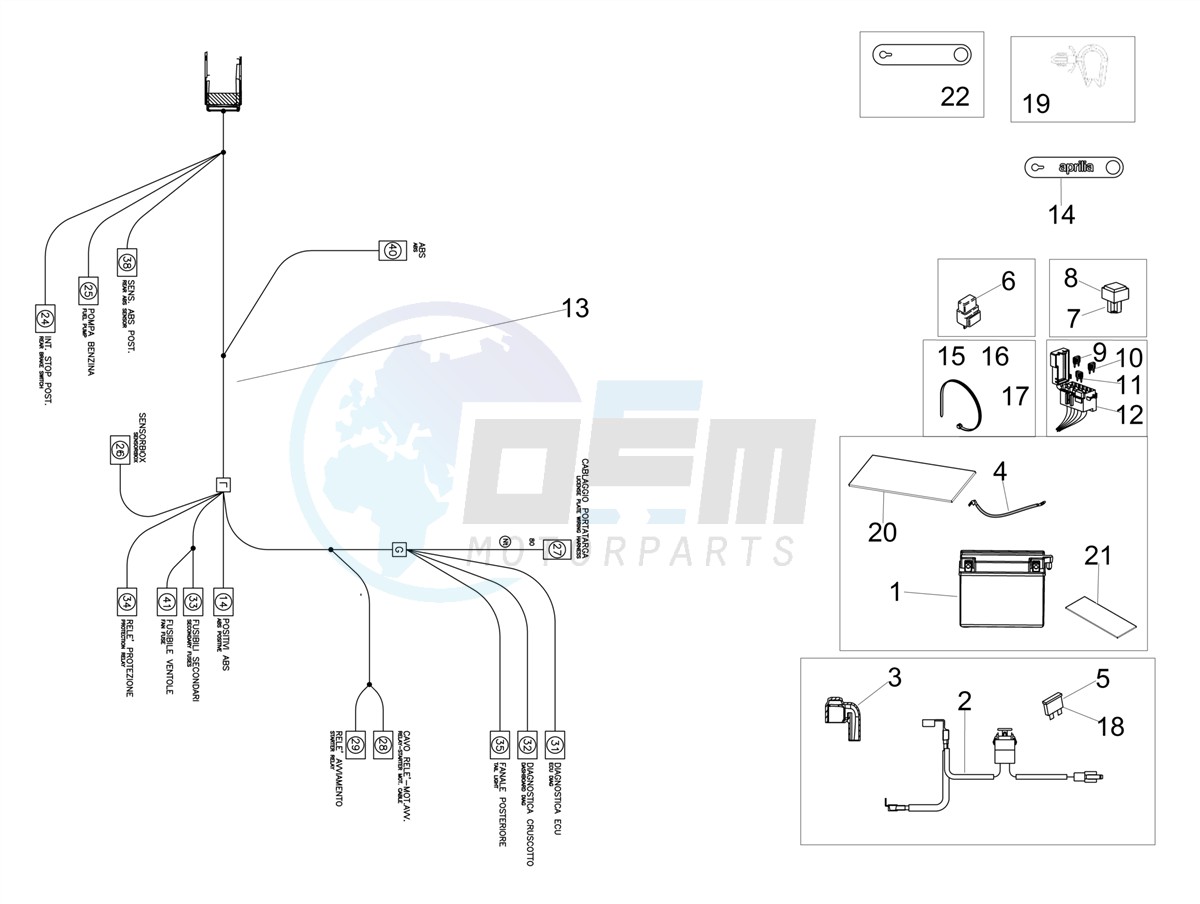 Rear electrical system blueprint